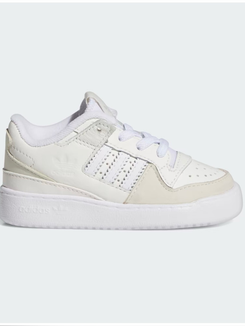 Baby Adidas Originals White/Cloud White Forum Low CL Sneakers (5K)